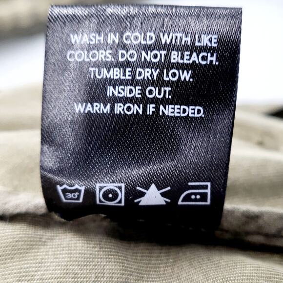 Max Jeans Olive Green Lightweight Adjustable Utility Hooded Jacket Women's Sz S - Picture 9 of 9